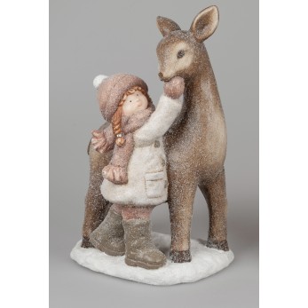Winterkinder 45cm mit Reh 2