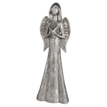 Engel hoch 55cm Antik-Silber 2