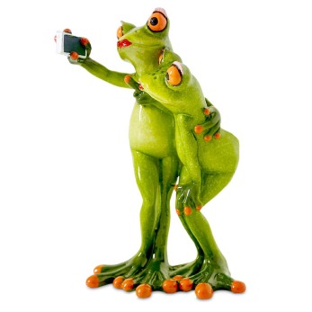 Frosch-Figur beim Smartphone-Selfie | Formano | Geschenkhaus Bellm 2