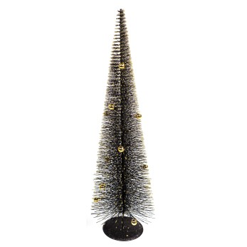 Baum mit Kugeln schwarz-gold 2