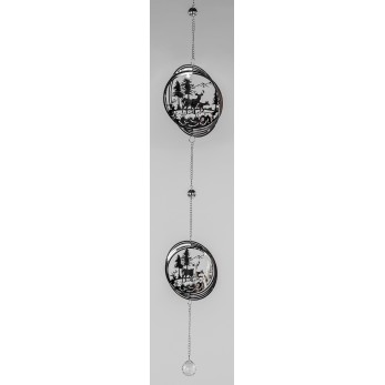 Hängedeko Hirsch 74cm Edelstahl 2