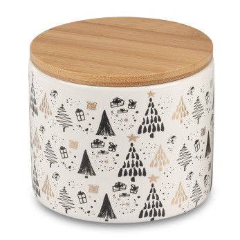 Dose mit Holzdeckel 11cm Baum modern 2