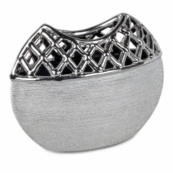 Vase bauchig Art-Silber 2