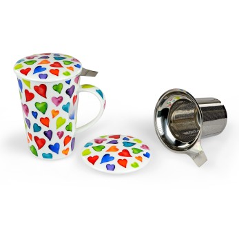 Teetasse 3tlg. Warm Hearts 2