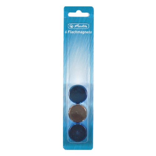 Flachmagnete blau silber