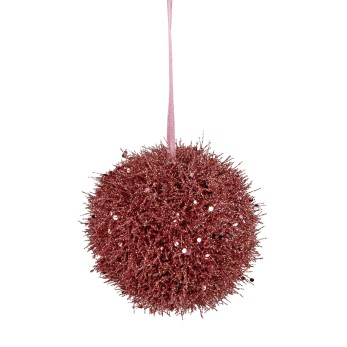 Hängedeko Kugel 8cm Glitter 2