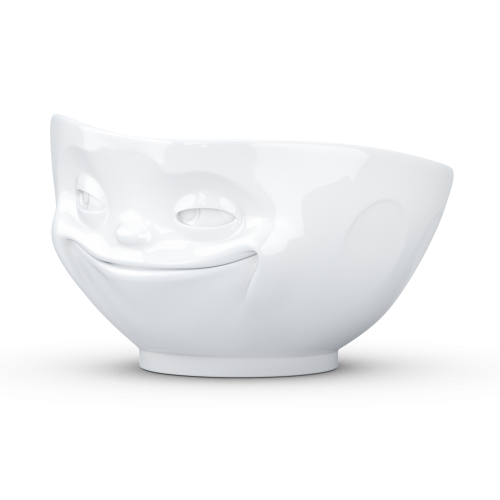 Schale 500 ml - grinsend - weiß