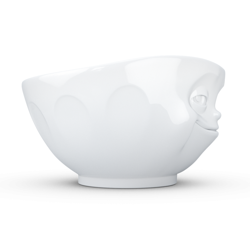 Schale 500 ml - grinsend - weiß