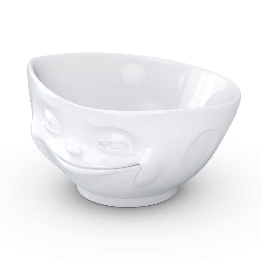Schale 500 ml - grinsend - weiß