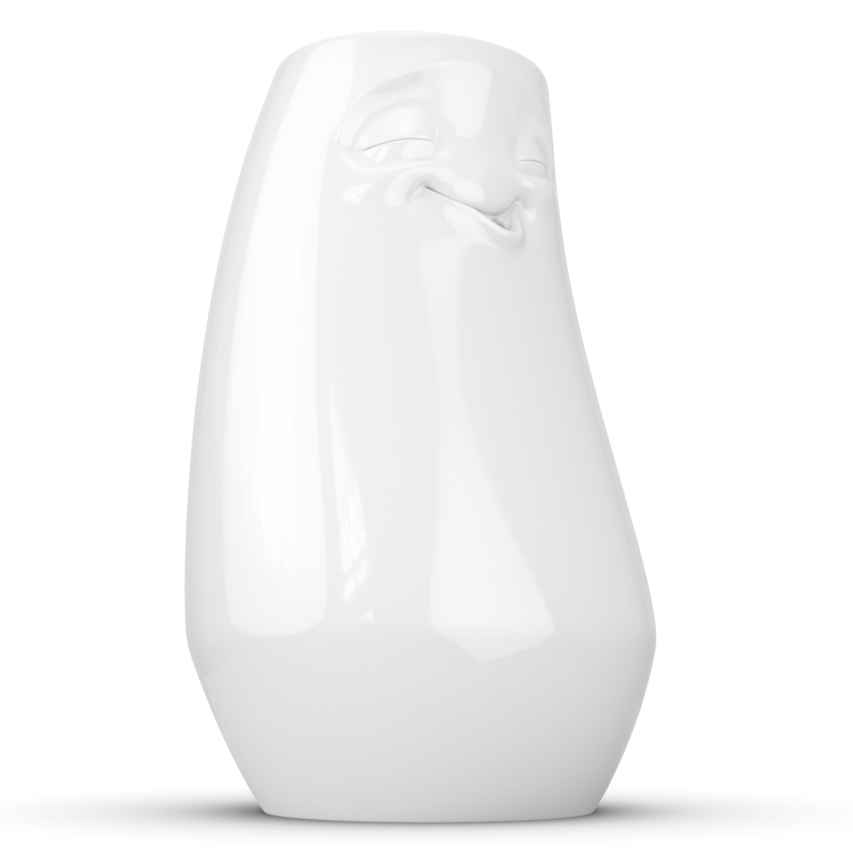 Vase - entspannt weiß