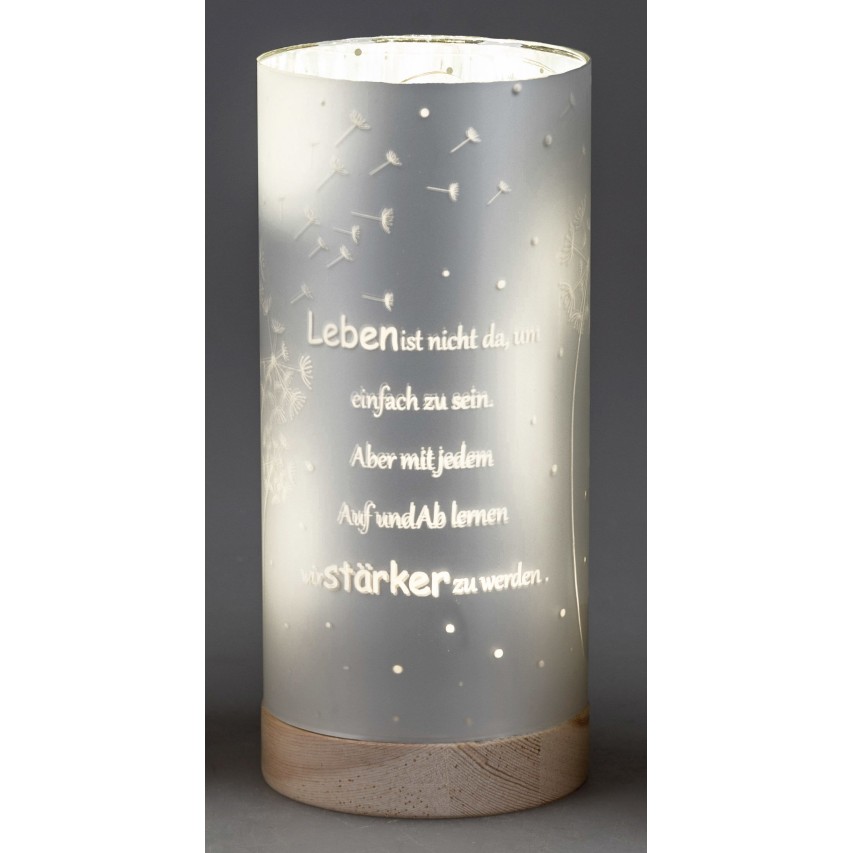Deko-Licht 20cm Timer, Leben - stärker werden