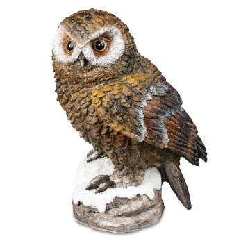 Eule auf Stein Naturfarben 2