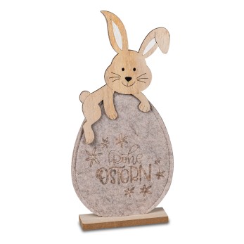 Hase auf Ei 23cm Filz 2