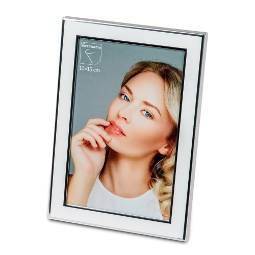Fotorahmen Alu silber-weiß