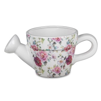 Pflanzgefäß Gießkanne mit Blumen 22cm 2