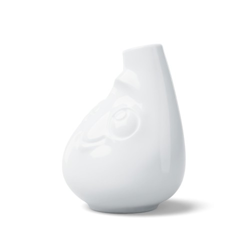 Vase klein - putzig - weiß - 1 Öffnung