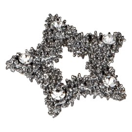 Deko-Stern 4cm schwarz-Kristall