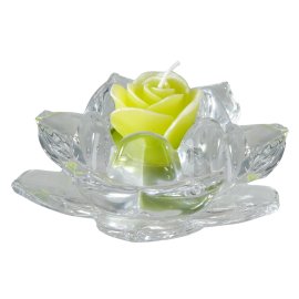 Leuchter Rose 11cm transparent