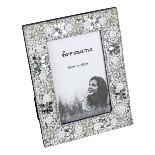 Fotorahmen Perlen creme