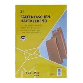 Faltentasche C4 braun 5er