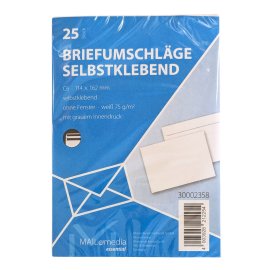 Briefumschlag C6 weiß 25er