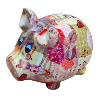 Spardose Schwein 17cm Motiv 2