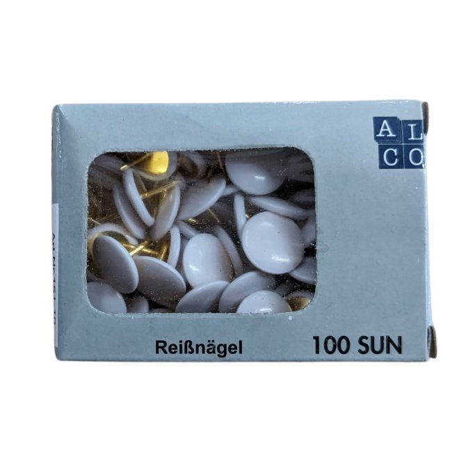 Reißnägel weiß 100er SUN