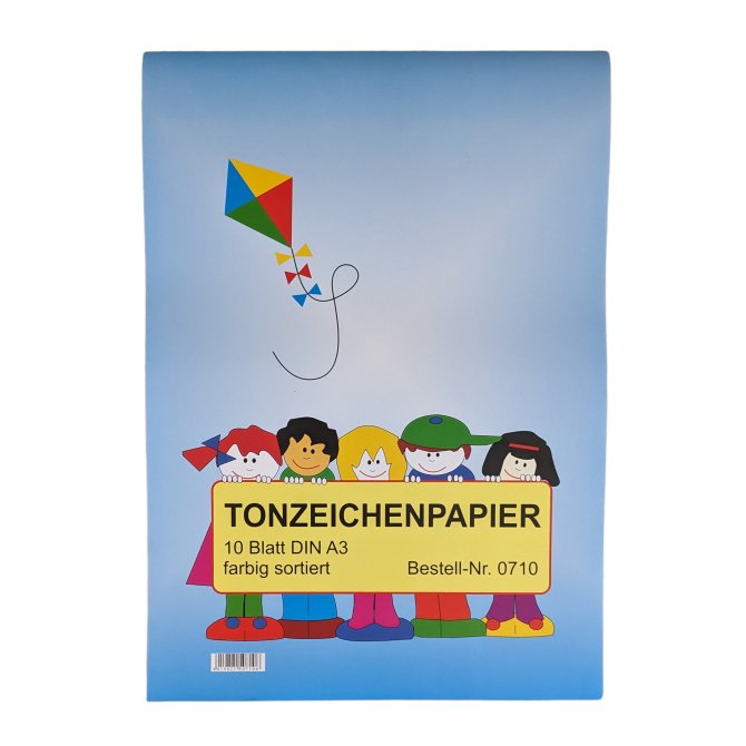 Tonzeichenpapier A3 10 Blatt, farbig