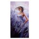 Wandbild 30x60cm Dame lila