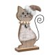 Katze mit Mütze 23cm Holz