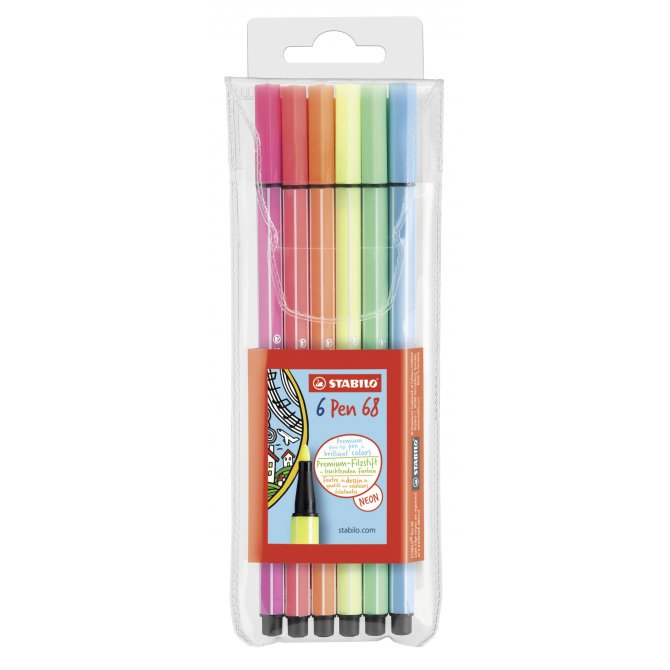 Filzstift Pen 68 - 6er Pack Neonfarben