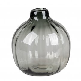 Vase rund 21cm Optik-Grau