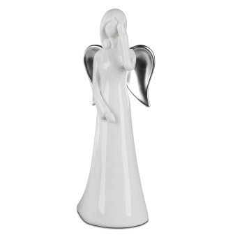 Engel 31cm Klassik weiß-silber 2