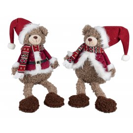 Weihnachtsmann Teddy Kantensiter 52cm