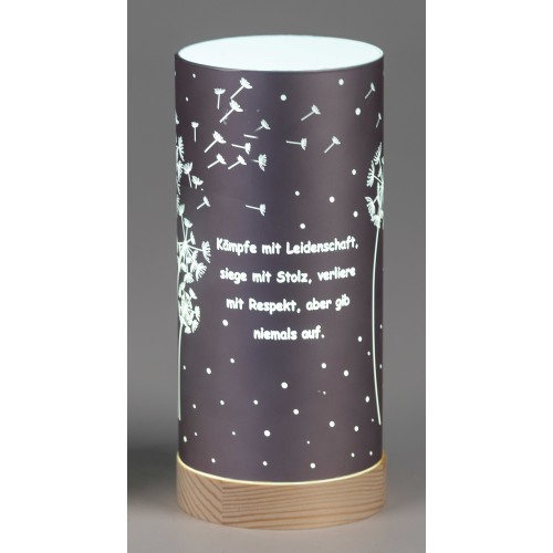Deko-Licht lila 20cm - Kämpfe mit Leidenschaft