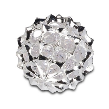 Deko-Kugel 3cm Silber-Kristall