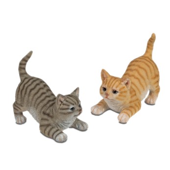 Katze 16cm lauernd  Natur