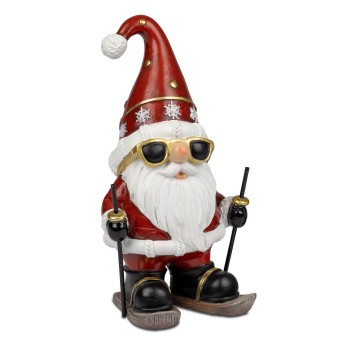 Weihnachtsmann auf Ski 19cm 2