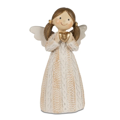 Deko-Engel 10cm Cremefarben