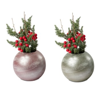 Kugelvase 15cm Winterzeit