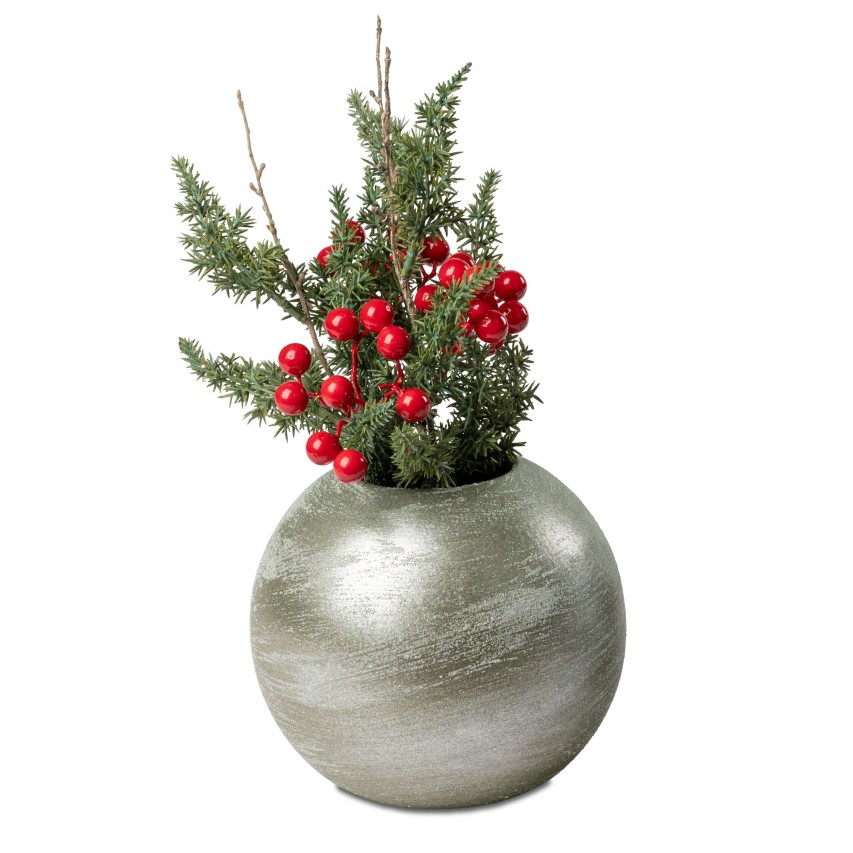 Kugelvase 15cm Winterzeit