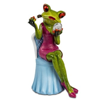 Frosch beim Schminken im pinken Kleid | Formano | Geschenkhaus Bellm