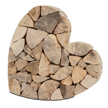 Herz 20cm Holz - natur 2