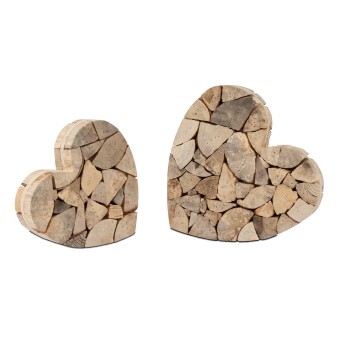 Herz 20cm Holz - natur