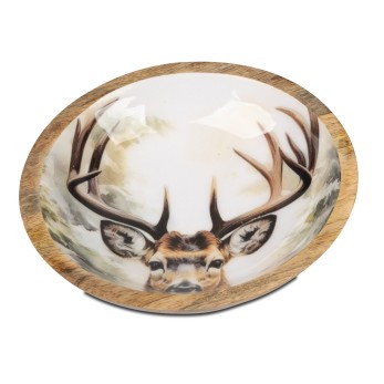 Schale Hirsch Mango-Holz 2