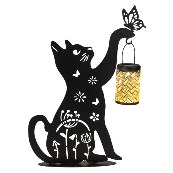 Katze mit Laterne 50cm