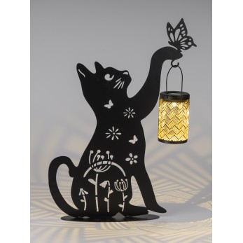 Katze mit Laterne 50cm 2