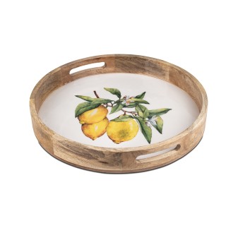 Tablett rund 35cm Mango Zitrone