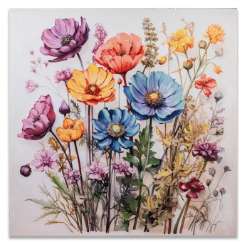 Wandbild 60x60cm Blumen bunt 2