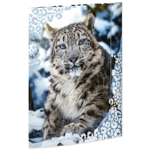 Zeichenmappe Schneeleopard, Karton, 350 g/qm, DIN A3